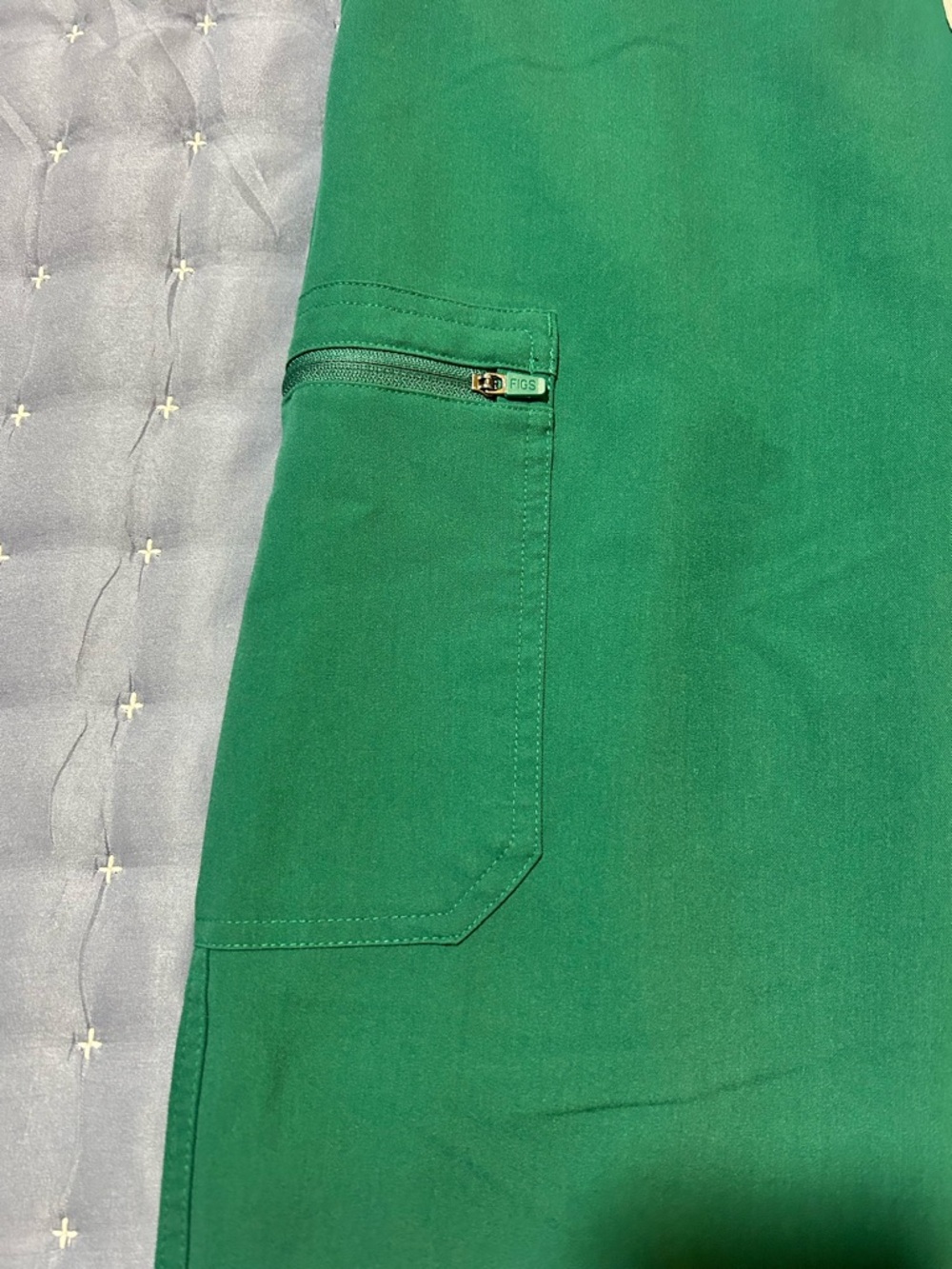 Figs Yola Hunter Green Drawstring Utility Scrub Pants Medium - Picture 6 of 10